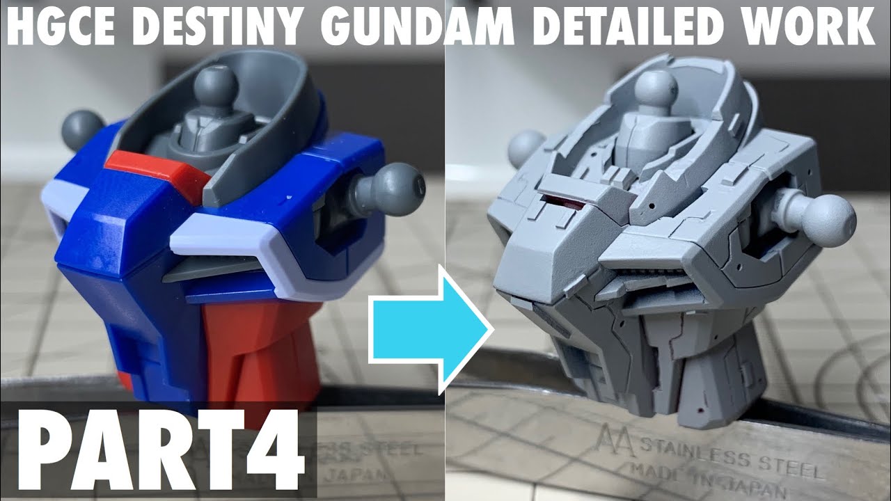 HGCE DESTINY GUNDAM PART4 (HGCE デスティニーガンダム フリーハンド ディテールアップ製作動画:胸部)