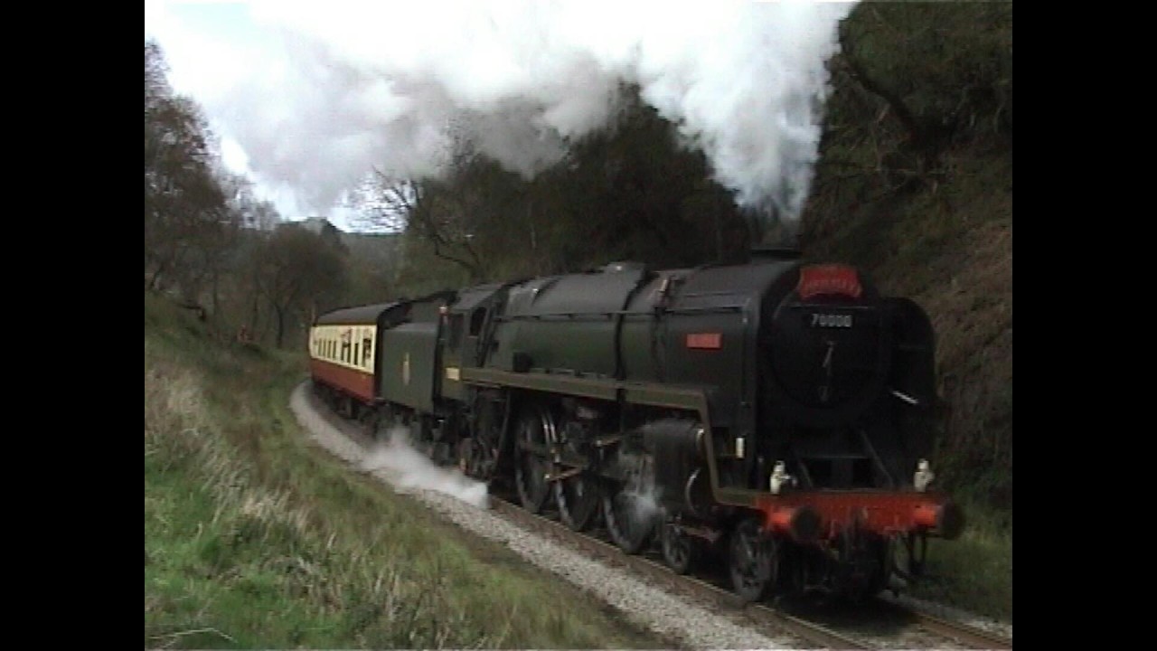 Britannia on the NYMR in full steam up the 1 in 49 bank