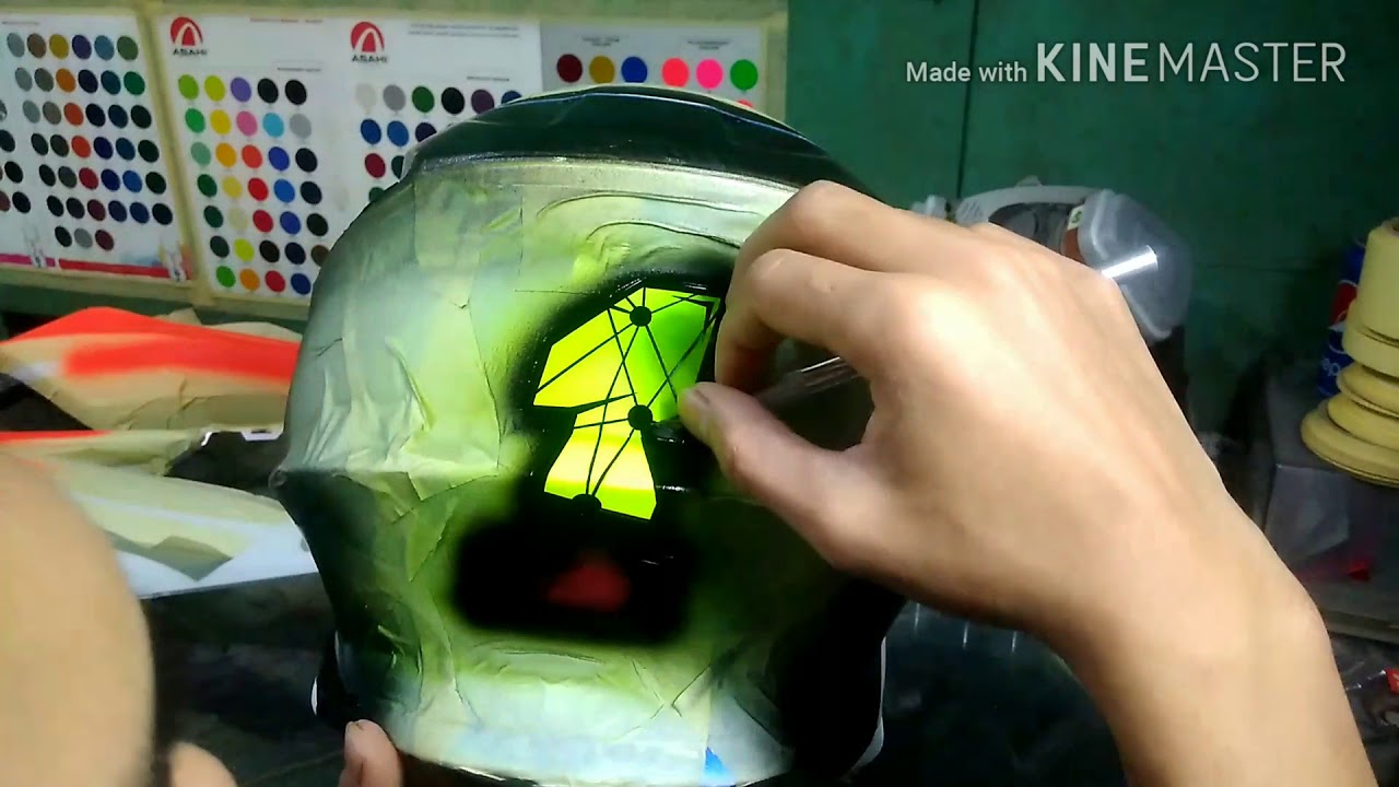 helm cross jpx airbrush grafis