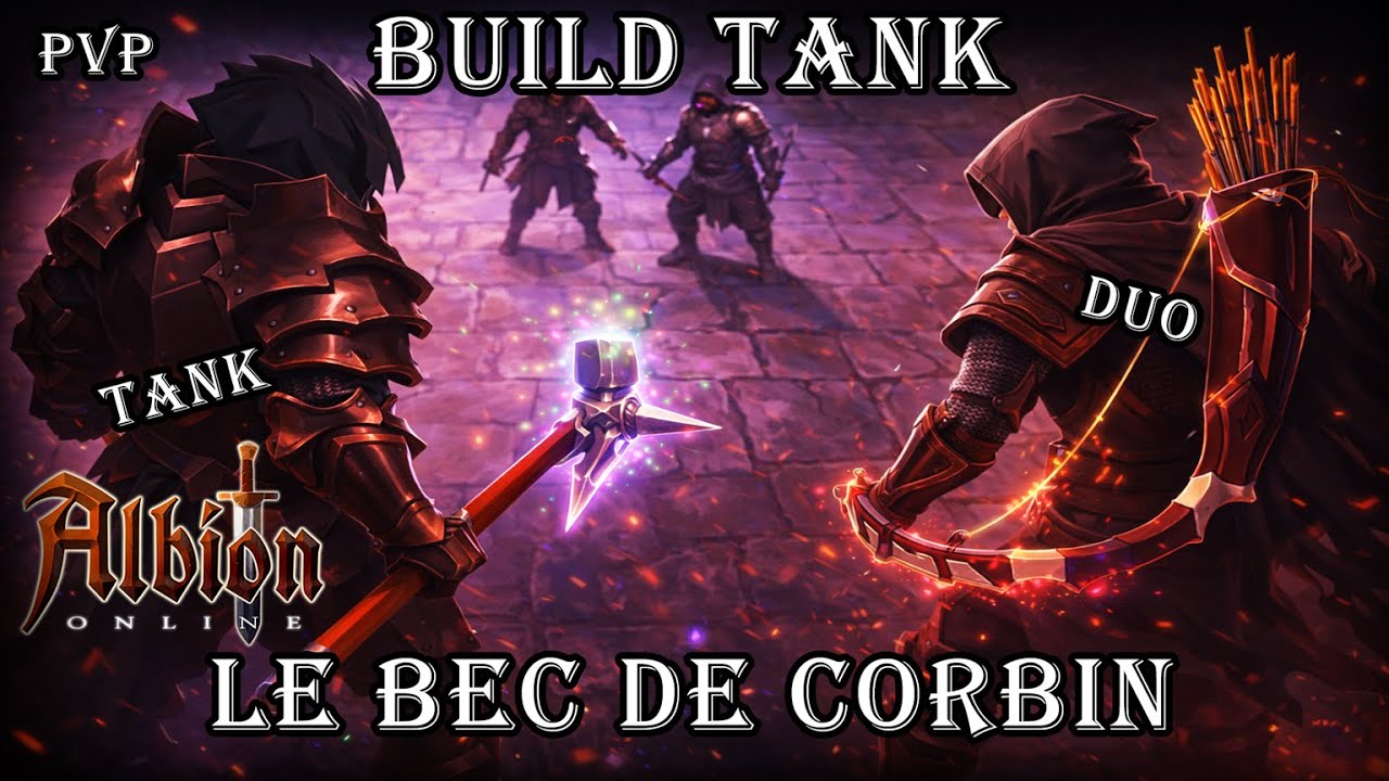 [FR] Albion Online – Build TANK META PvP ⚔️ Bec de Corbin Full CC
