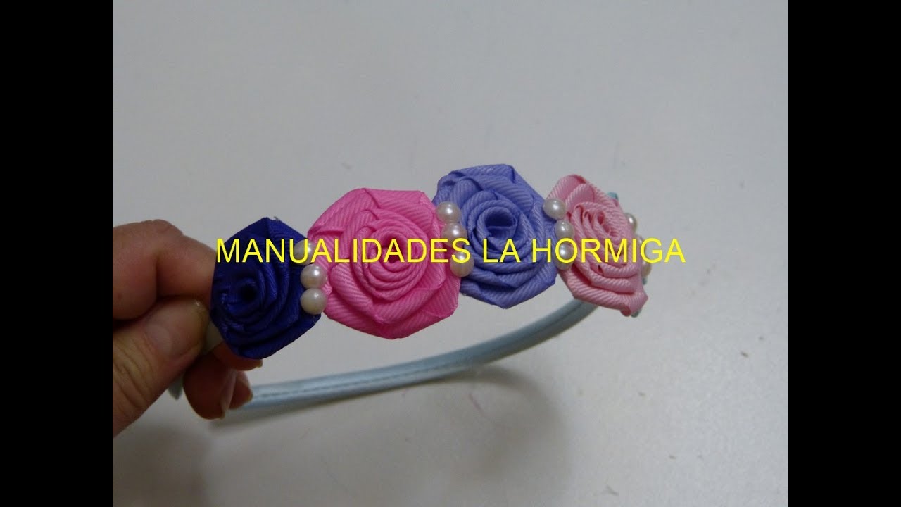 Como Hacer Flor Rococo Facilmente👍🌼❤️ Flor Listón Delgado/Diadema para Niñas  by Ana Maria  #335