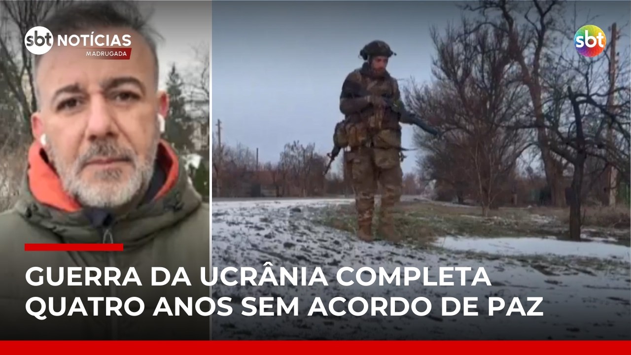 Guerra entre Rússia e Ucrânia completa quatro anos sem perspectiva de acordo de paz | #SBTNotícias