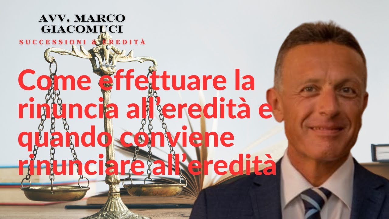La rinuncia all'eredità