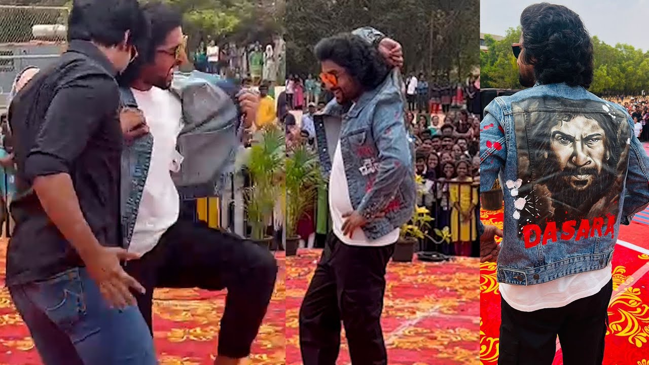Nani and Dheekshith Shetty at Nagarjuna College for 