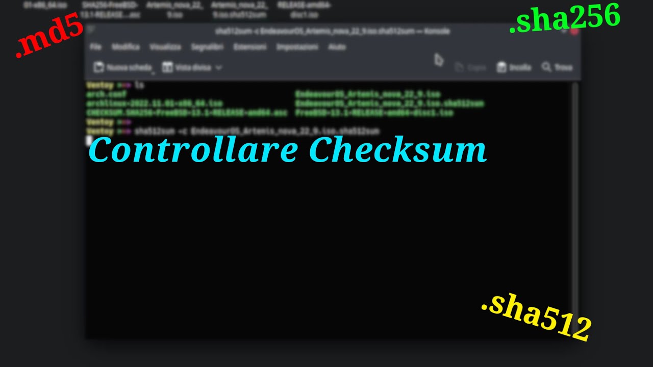 Come Controllare il Checksum di un File iso