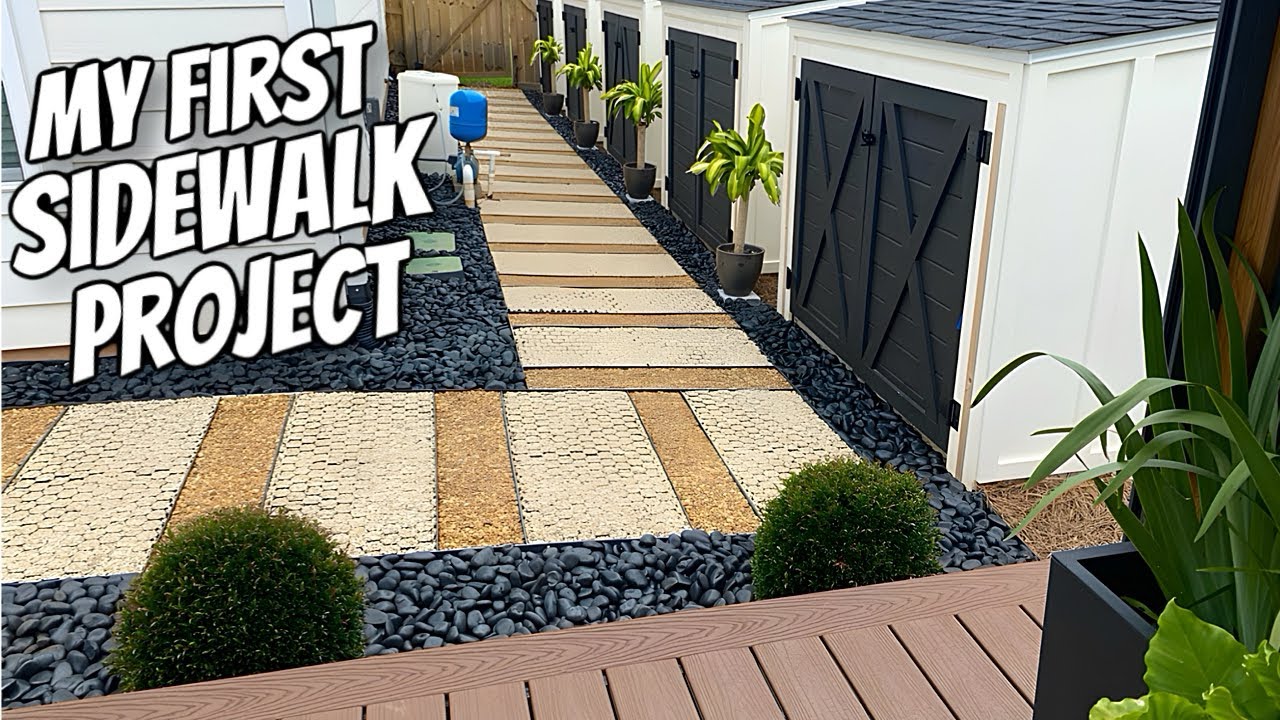 Making a PATH with DECORATIVE rock #diy