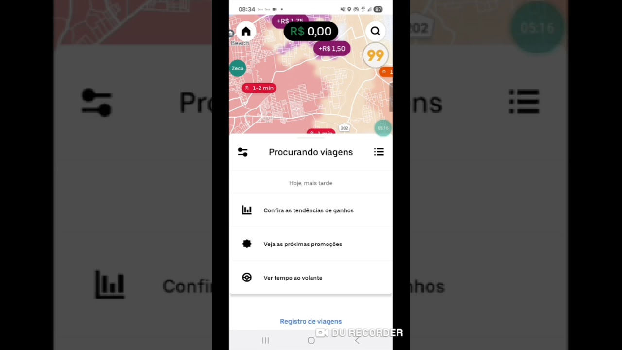 ZECA- APP VERSÃO PRO.TESTANDO NA UBER E 99POP. 