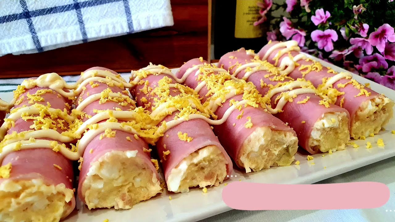 CANELONES FRÍOS de jamón y patata