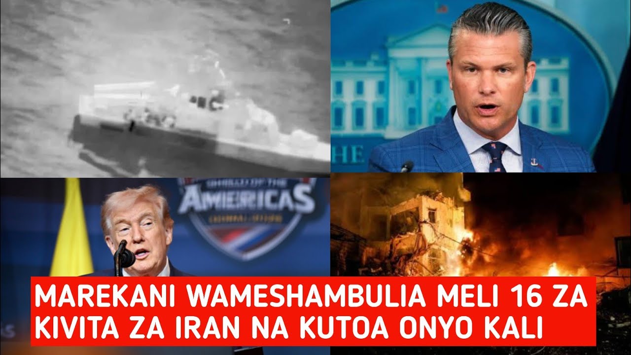 MAREKANI YATANGAZA HALI YA HATARI IRAN ZAIDI YA MELI 10 ZA IRAN ZIMESHAMBULIWA