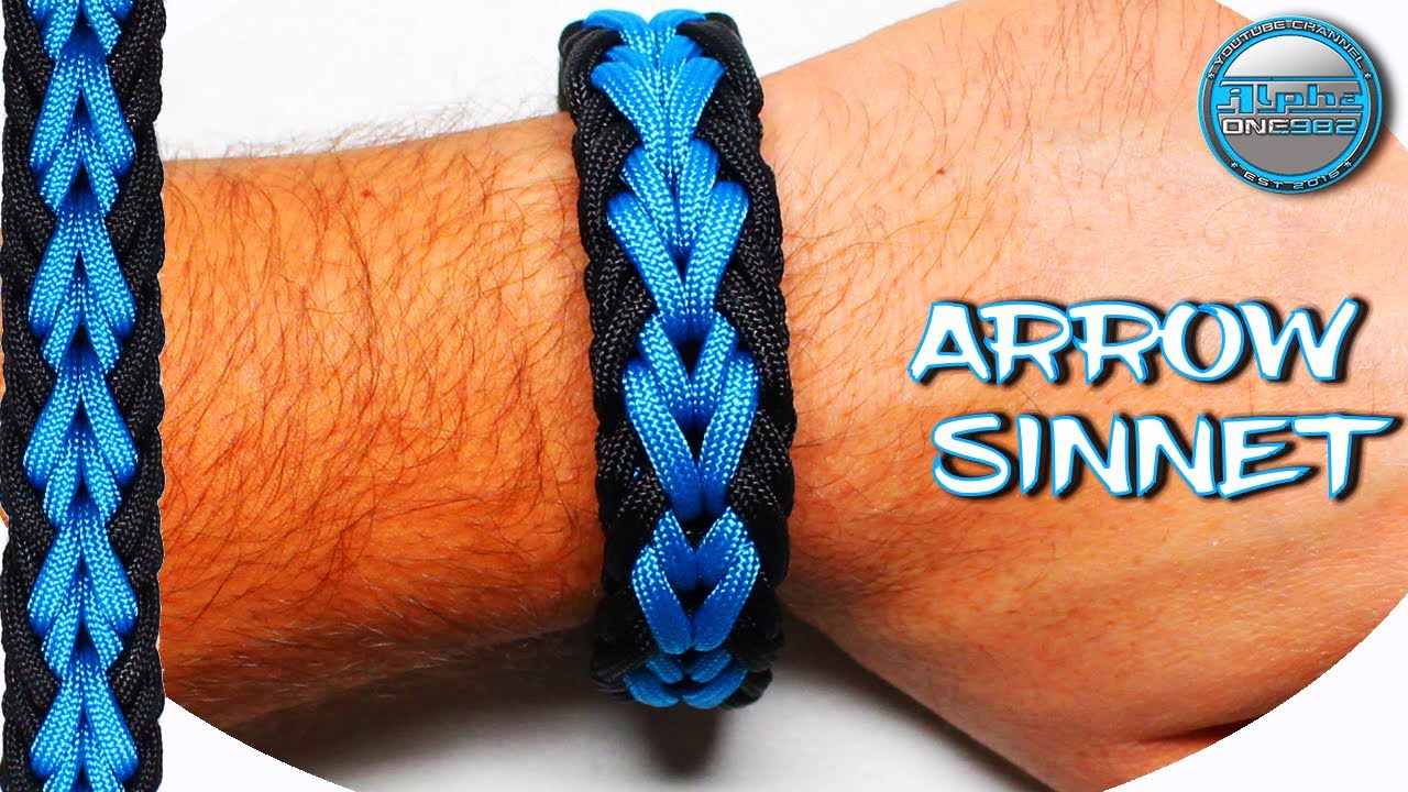 How to Make Paracord Bracelet Arrow Sinnet World of Paracord Tutorials DIY
