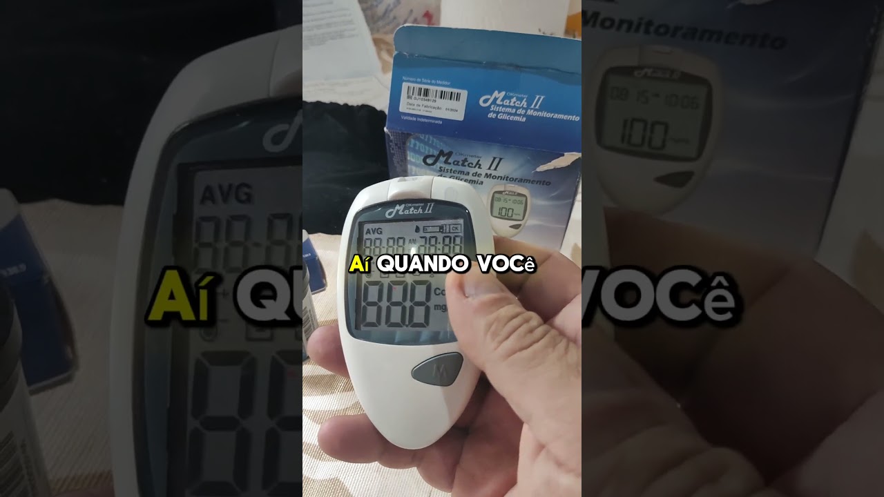Ajustando data e hor&aacute;rio do medidor de glicose Match 2
