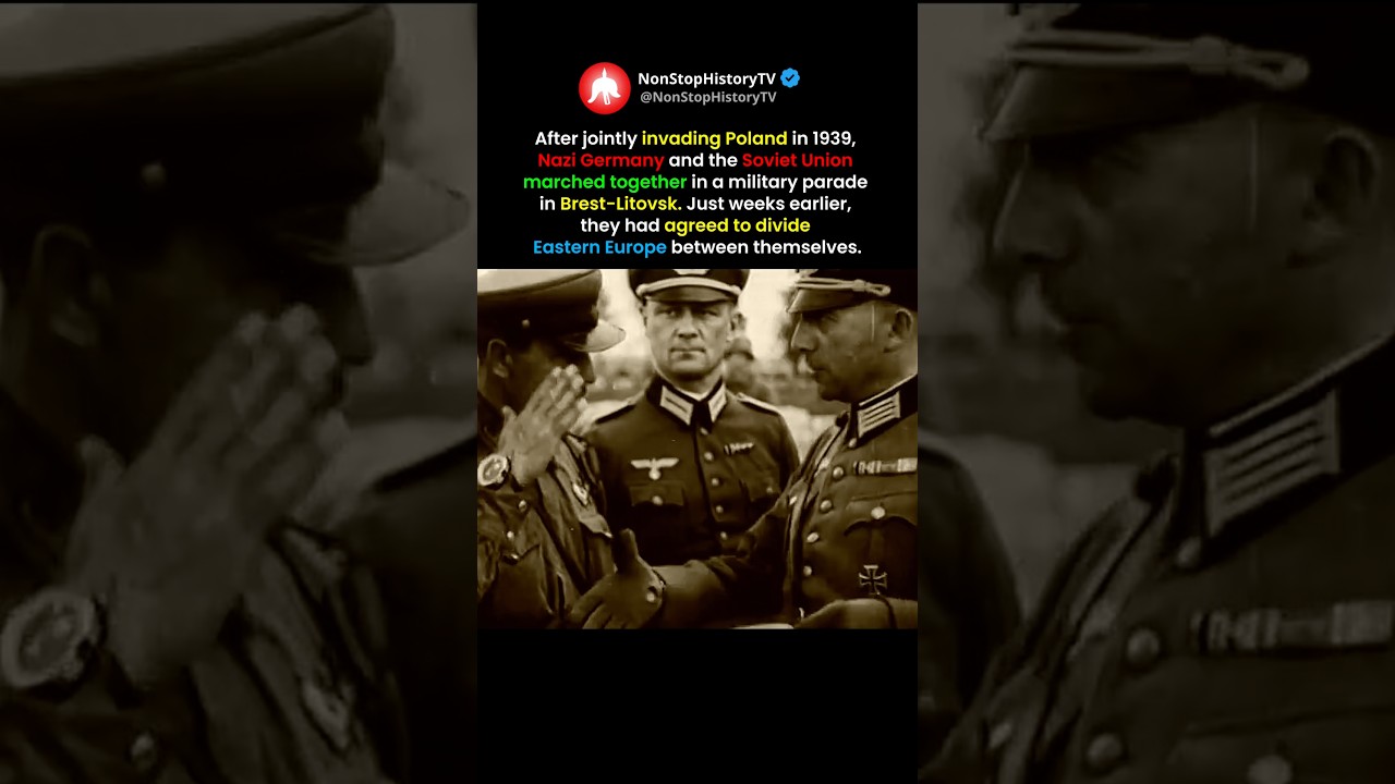 The German&ndash;Soviet Military Parade In Poland 1939 #shorts