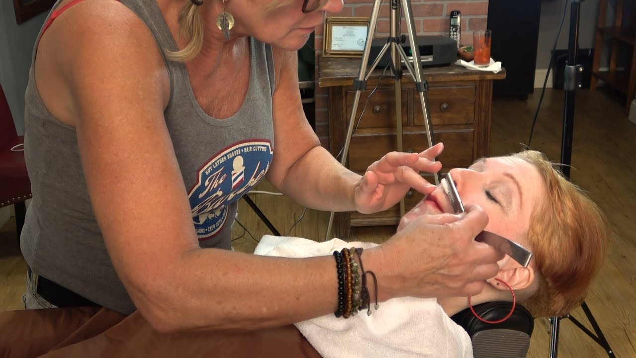 I get my face shaved and eyebrows shaved off in a real barbershop! Full complete video!