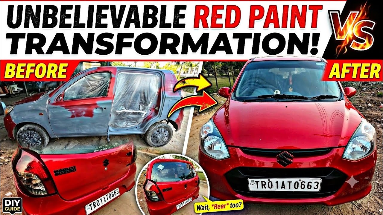 Maruti suzuki Alto 800 (2016) Modified | Painted in candy red colour 