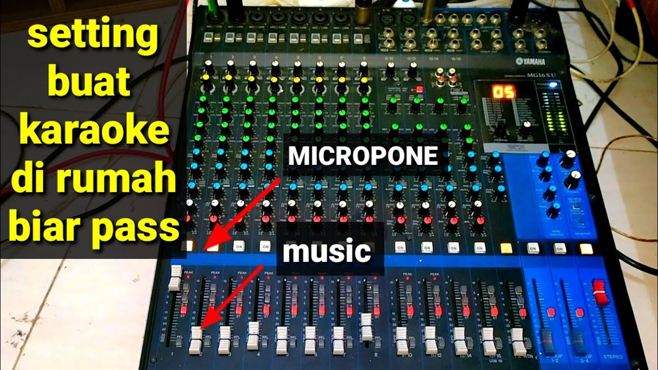 setting mixer Yamaha mg16x buat karaokean di rumah