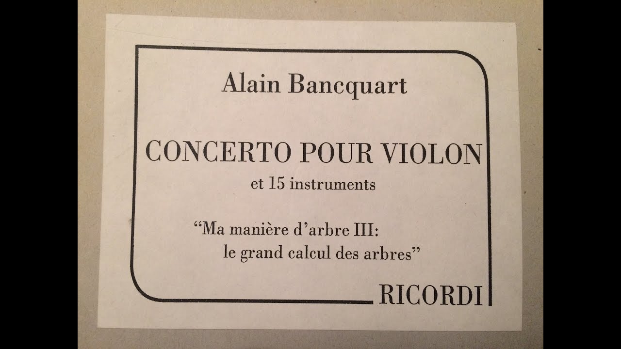 Alain Bancquart  ~ 