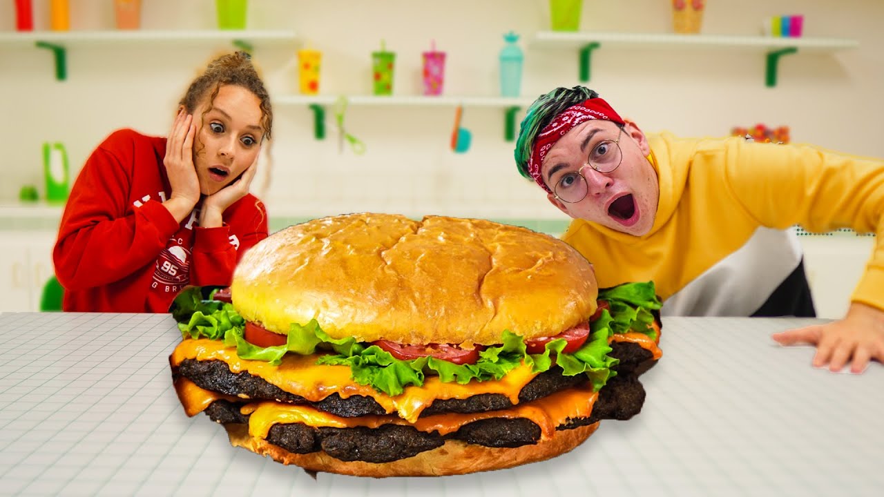 CHI MANGIA L' HAMBURGER più GRANDE al MONDO VINCE 1000€🍔