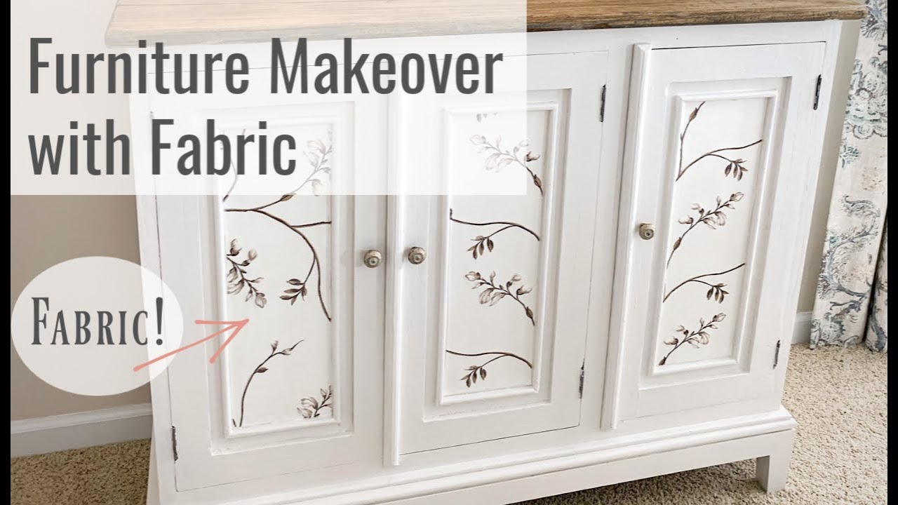 DIY Furniture Makeover | How to Decoupage With Fabric