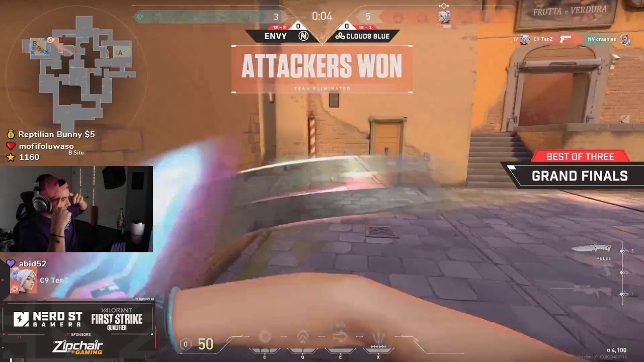 Flexinja reacts to TenZ 1v3 clutch vs Envy | Valorant Highlights