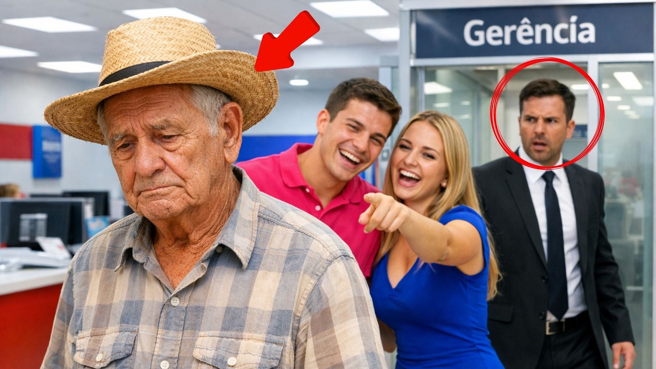 RIRAM DO IDOSO SIMPLES NA FILA DO BANCO... ATÉ O GERENTE O RECONHECER PELA CÂMERA E DESCER CORRENDO!