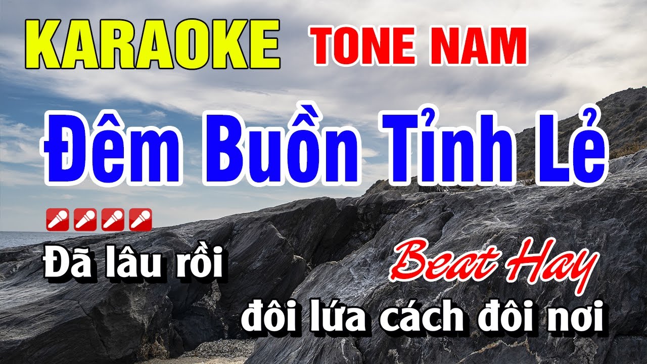 Karaoke Đêm Buồn Tỉnh Lẻ Tone Nam Nhạc Sống Beat Hay | Nguyễn Linh