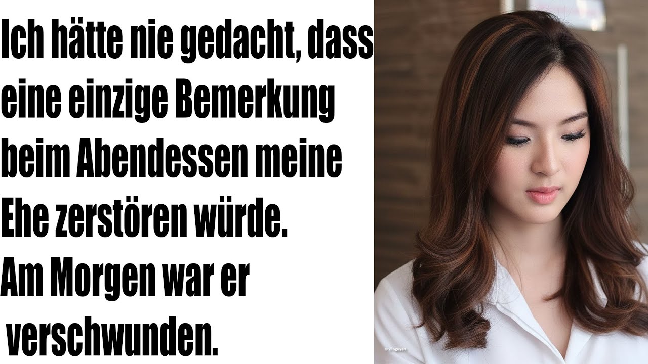 Ein Kommentar beim Abendessen zerstörte meine Ehe – er war am Morgen weg