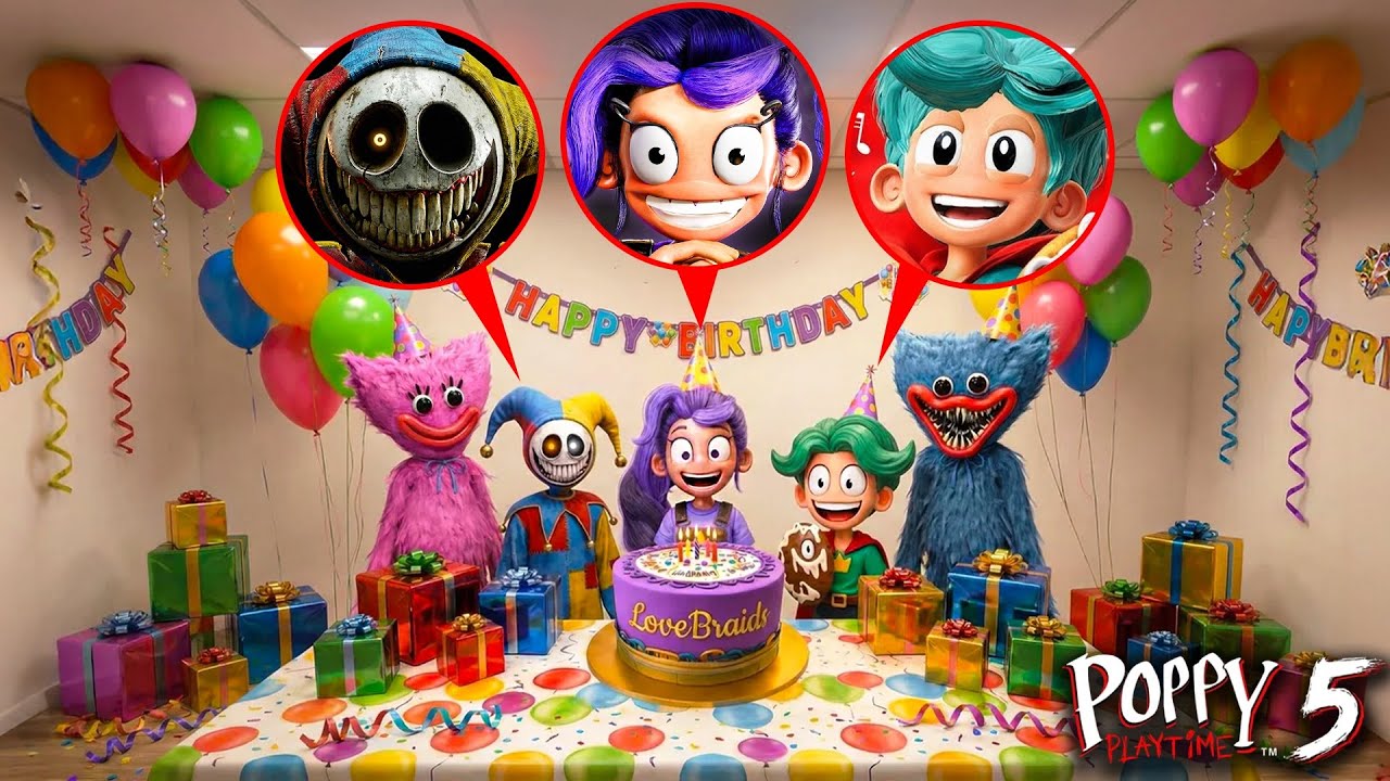 WE THREW LILY LOVEBRAIDS & RORY LOVECAPE A BIRTHDAY PARTY IN REAL LIFE!! (POPPY PLAYTIME CHAPTER 5)