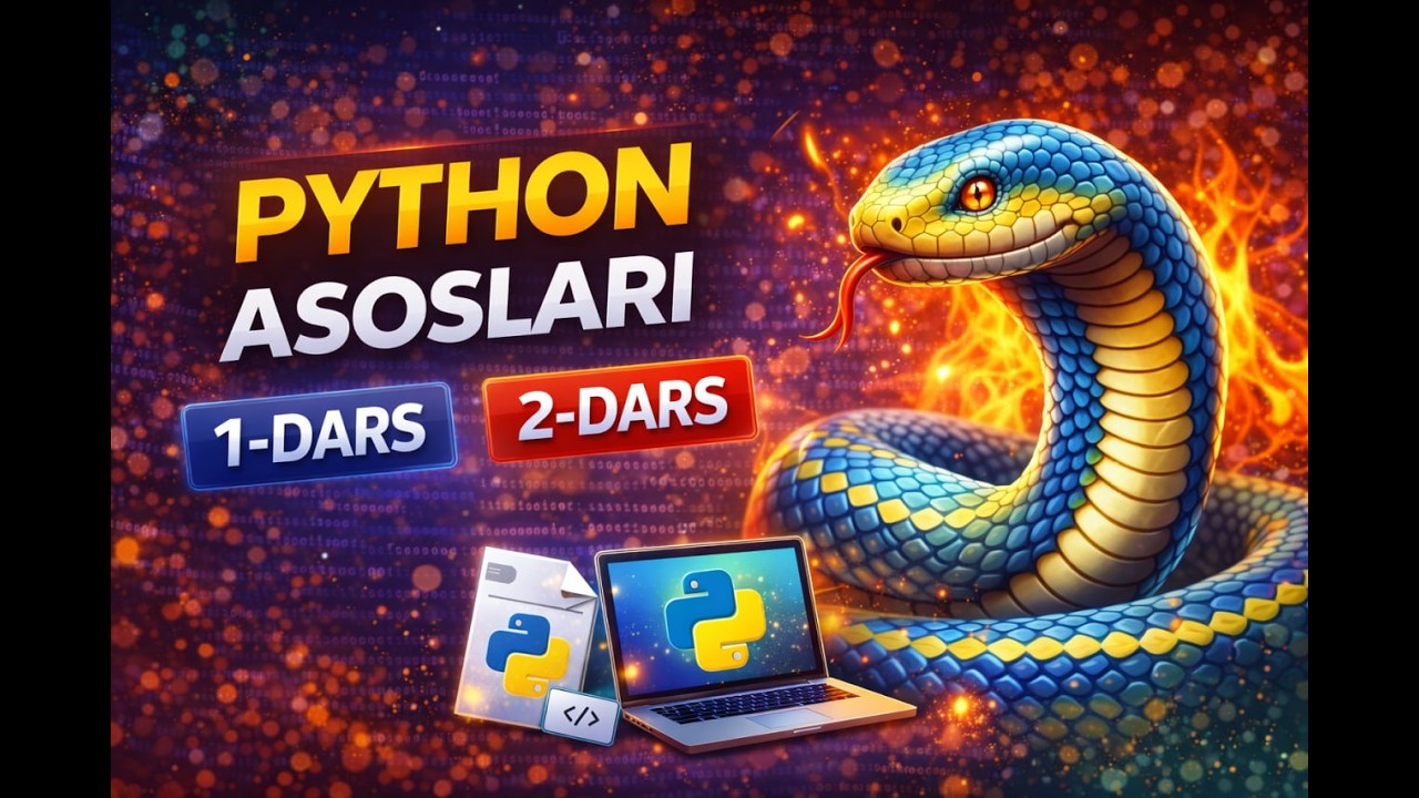 Python Asoslari: 1 va 2-dars (Boshlovchilar uchun)