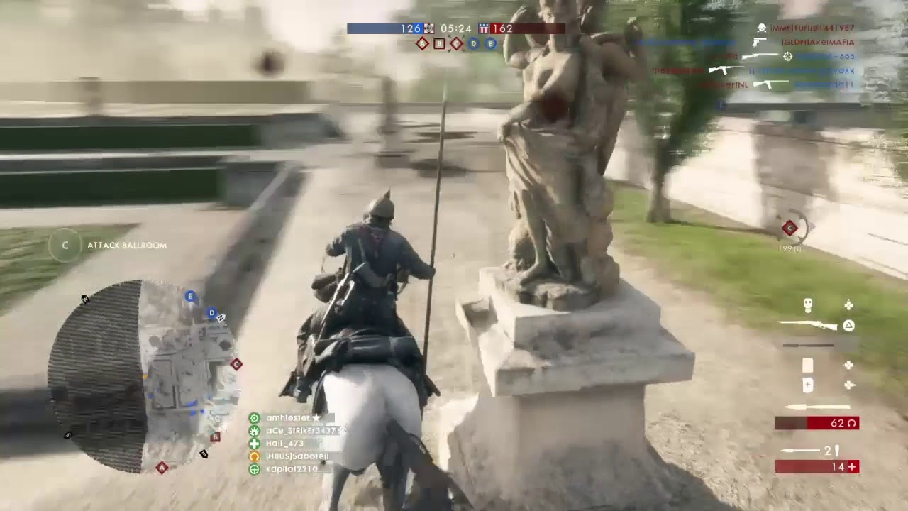 [Battlefield 1] 39 cavalry lance killstreak (Ballroom)