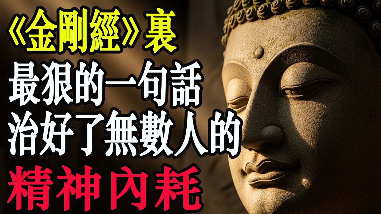 讀懂《金剛經》這一句話，治好了我多年的精神內耗！那一刻我才明白：人生最大的枷鎖，是自己套上去的！