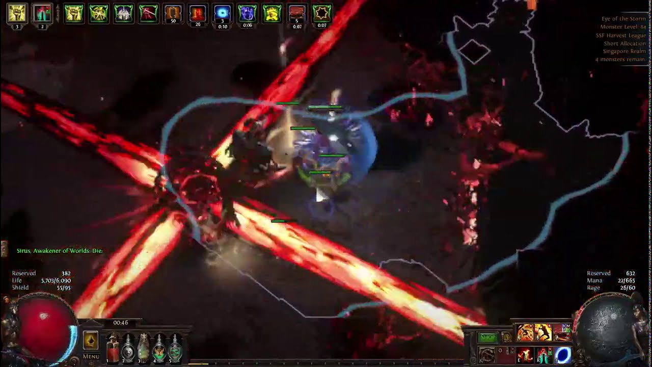 Cyclone PurePhys Berserker Sirus A8 Kill 3.11 SSF [Path of Exile]
