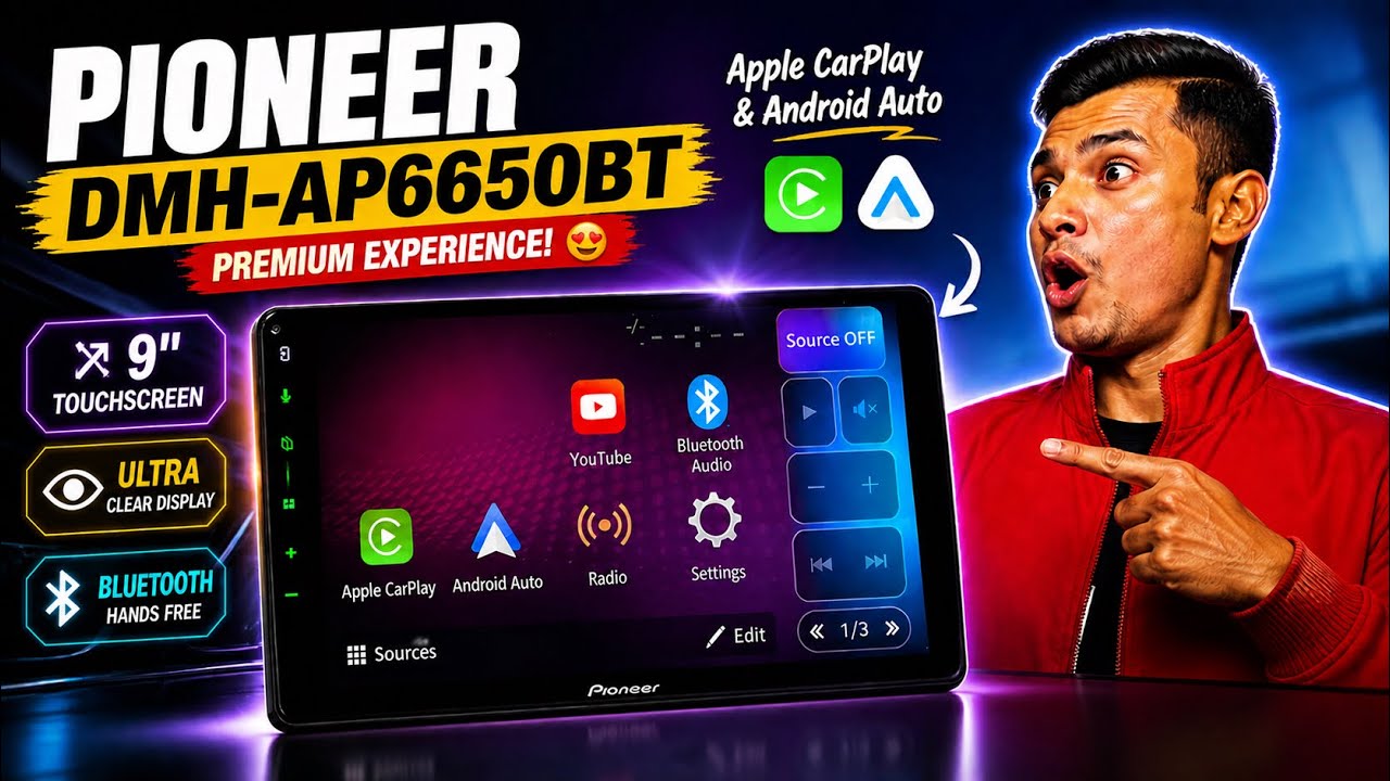 Pioneer DMH-AP6650BT 🔥 | Premium Car Infotainment System With Apple CarPlay & Android Auto
