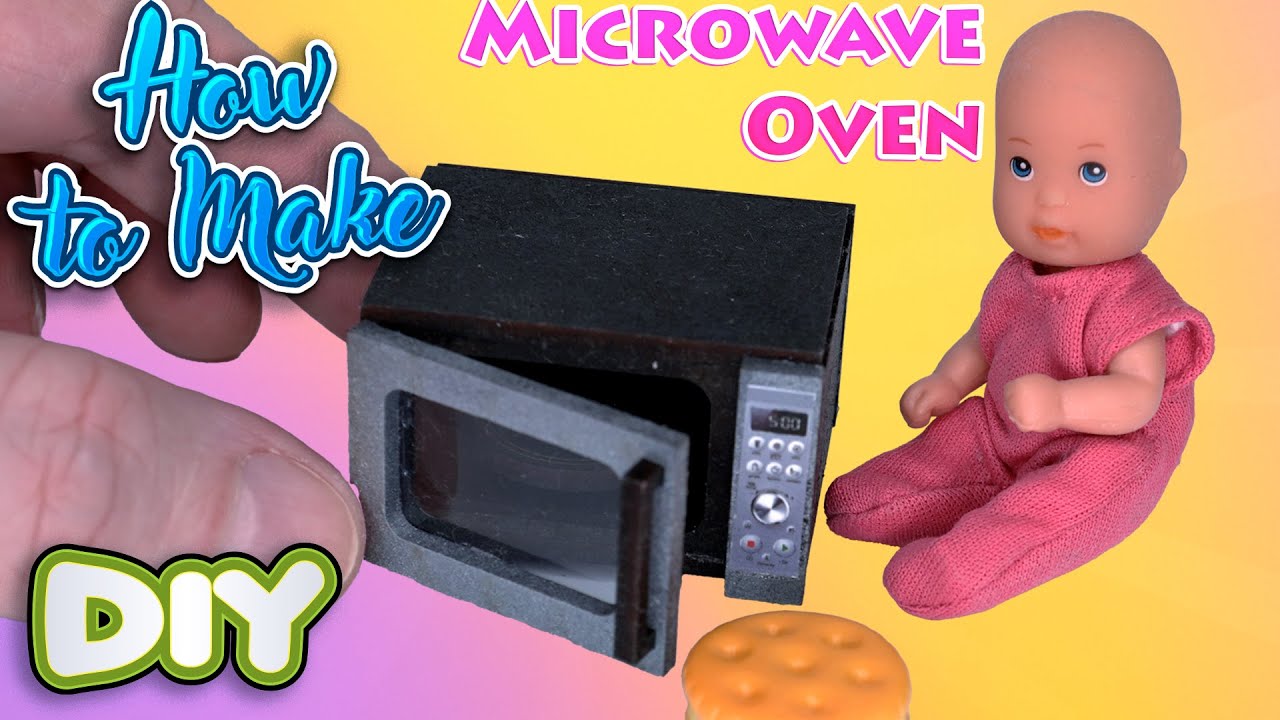 DIY Mini Microwave for Barbie & LOL Dolls! 🏡✨ Laser Cut Tutorial