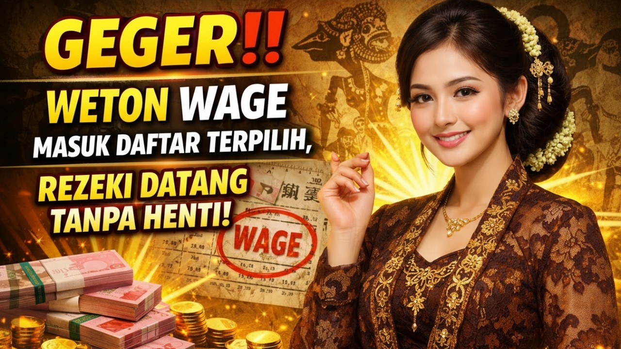 GEGER!! WETON WAGE MASUK DAFTAR TERPILIH,REZEKI DATANG TANPA HENTI!!