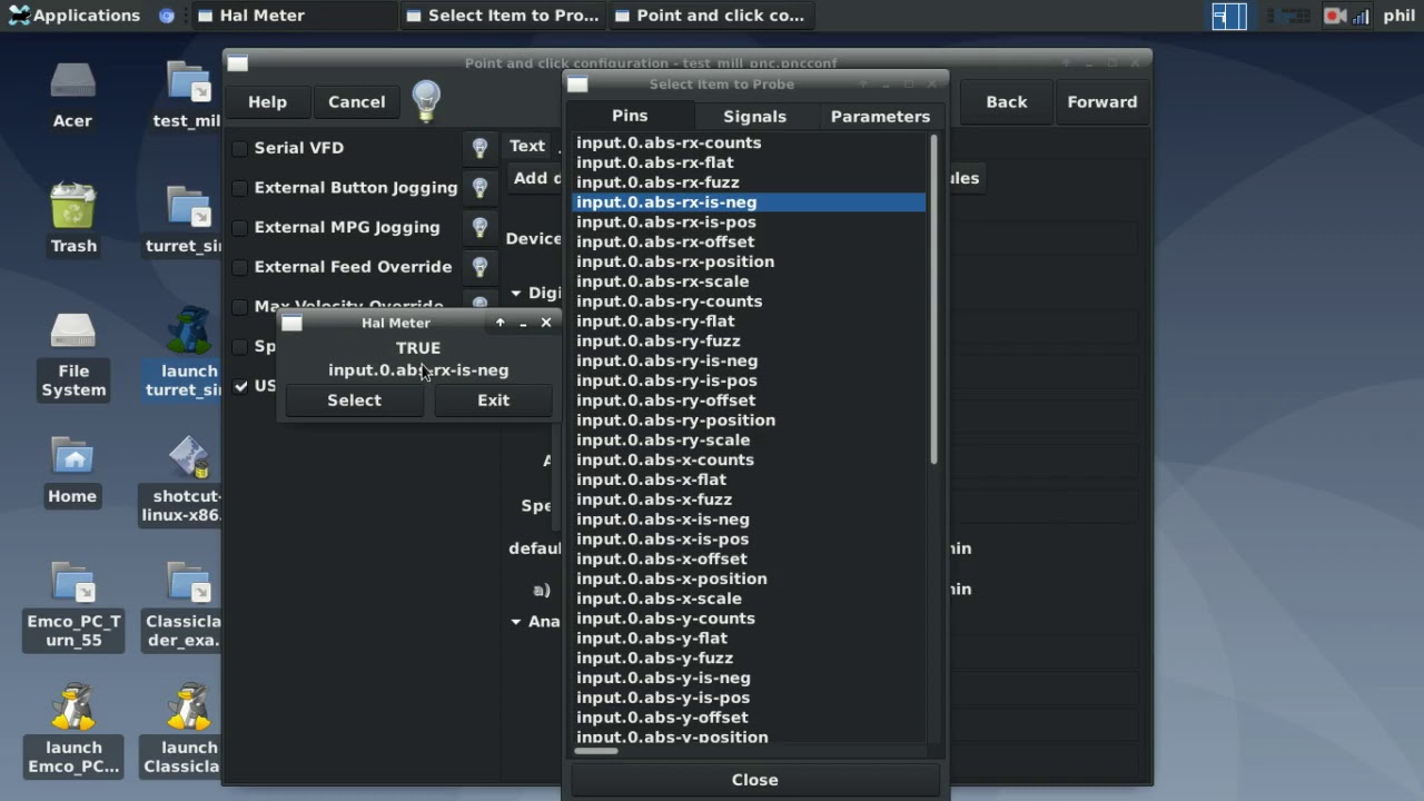 Linuxcnc Bare Bones, Part 4 - PNCCONF Wizard
