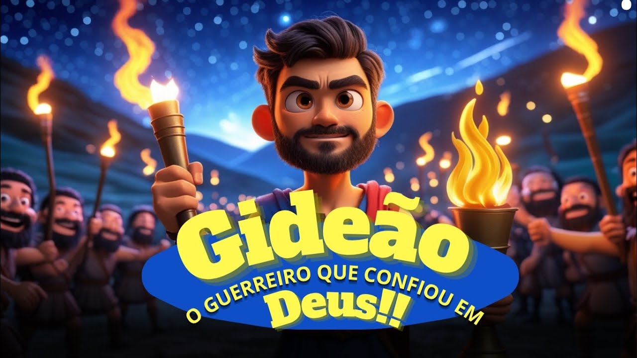 Gideão – O Guerreiro que Venceu com Poucos! 🛡️✨ | História Bíblica Infantil