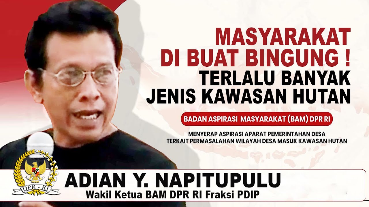 Adian Y. Napitupulu: Masyarakat di buat Bingung, Terlalu Banyak Jenis Kawasan Hutan !