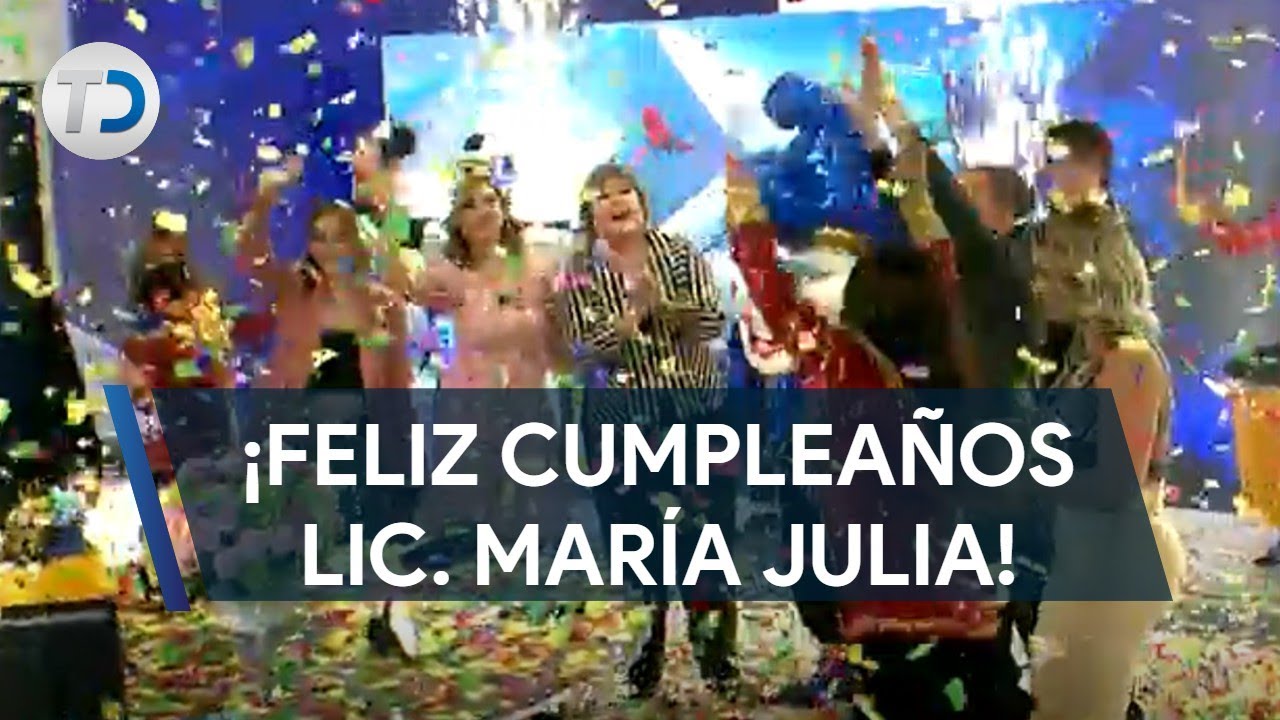 Asi festejó su cumpleaños María Julia Lafuente en Telediario