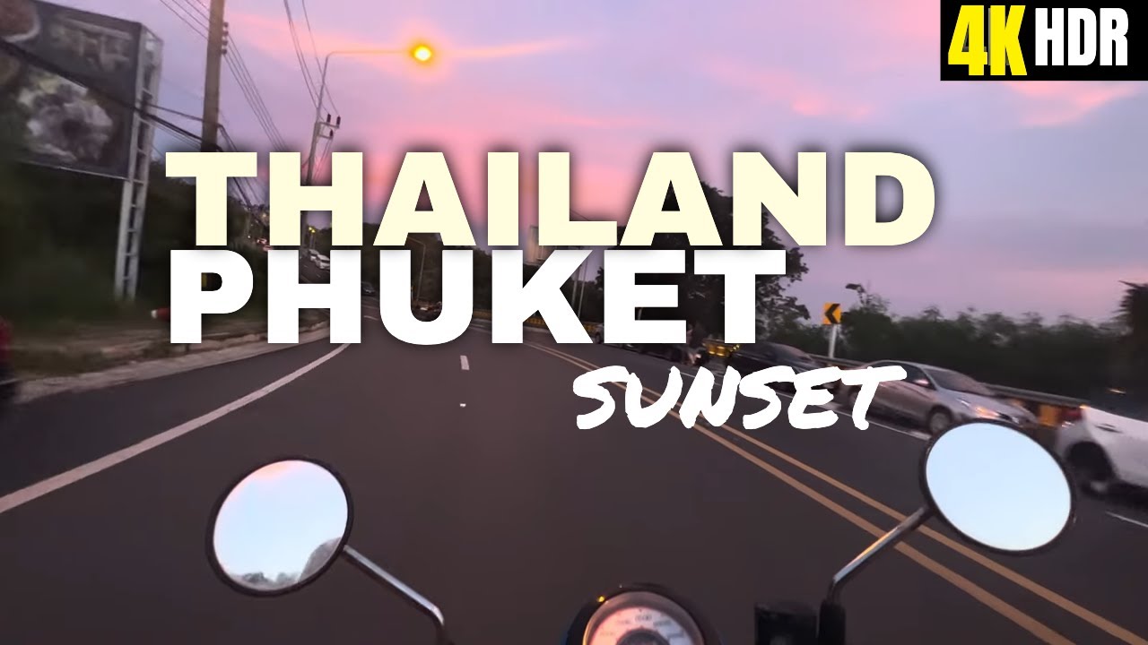 [4k HDR] Thailand Phuket Rawai Sunset 🛵🎵 Moto Pov Driving  with relaxing music