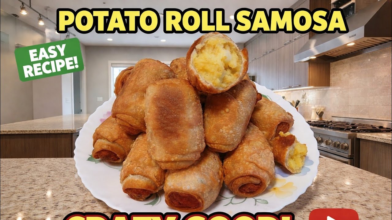 🥔 Crispy Potato Roll Samosa | Easy Aloo Samosa Recipe | Perfect Tea-Time Snack ☕✨