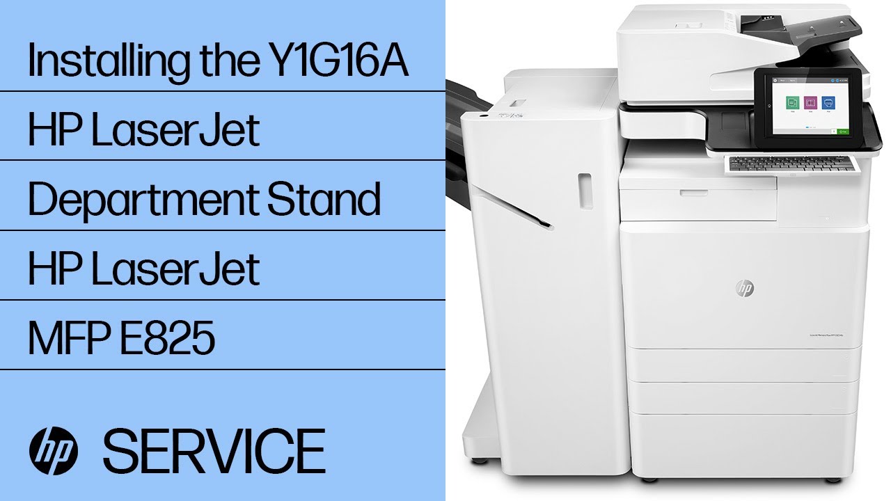 Installing the Y1G16A HP LaserJet Department Stand | HP LaserJet MFP E825 | HP