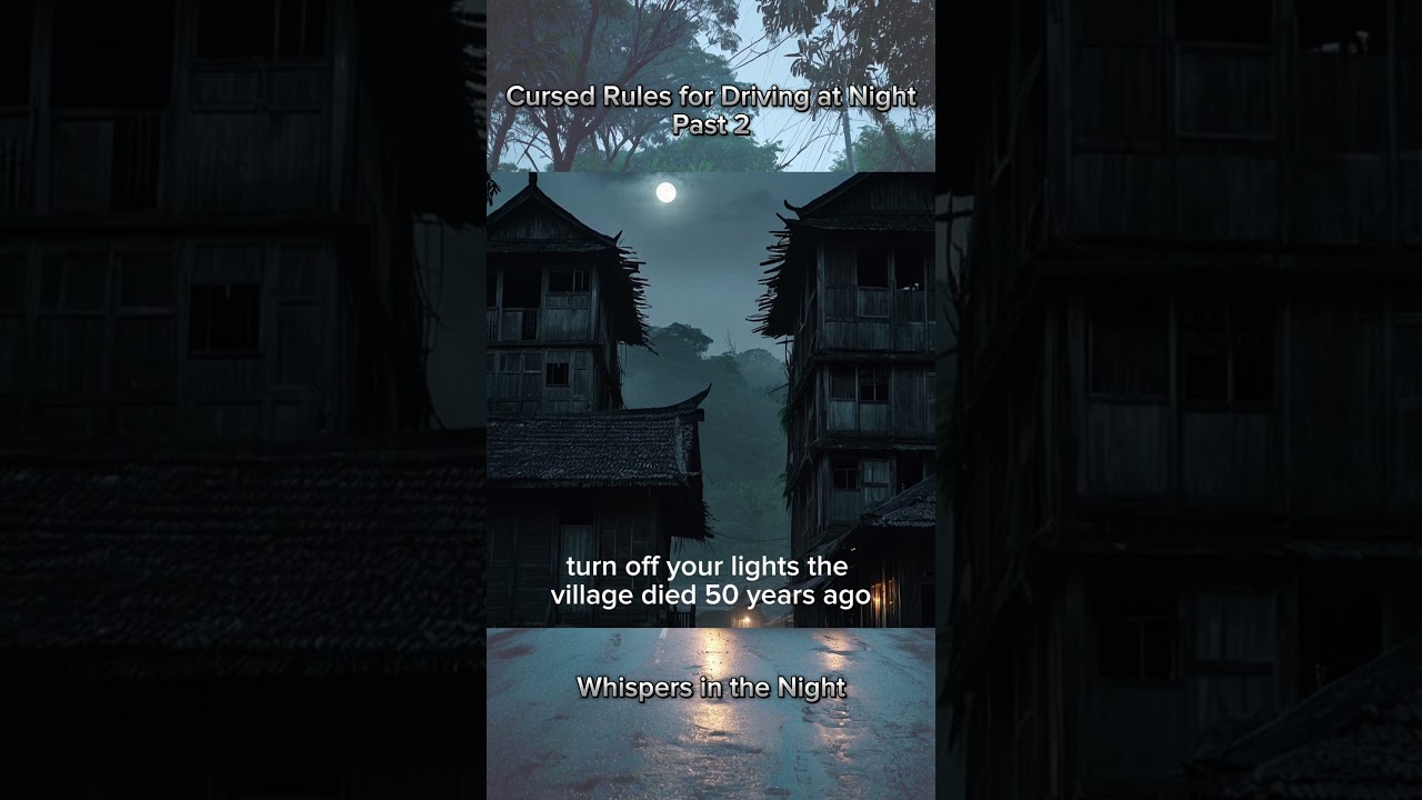 Cursed Rules for Driving at Night Past2 #ghost #ghoststory #thaighost #thaighoststory