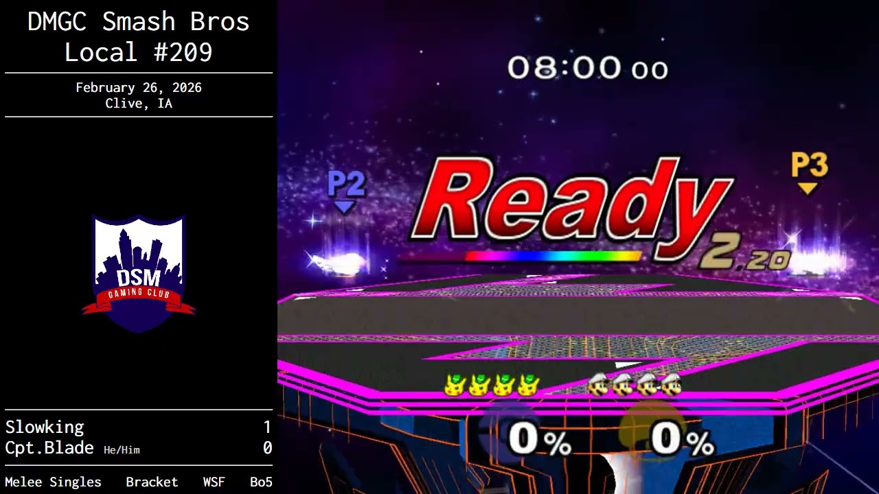 Slowking vs Cpt．Blade – DMGC Smash Bros Local #209 – Winners Semi–Final