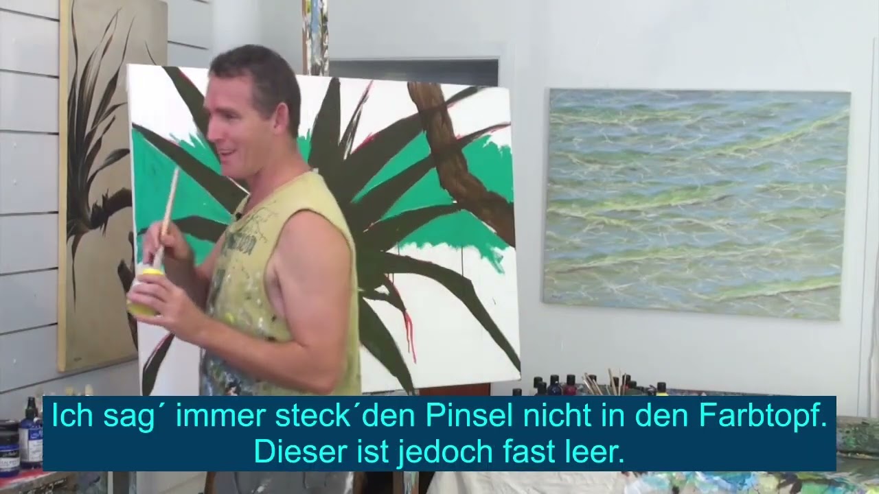 Mark Waller malt eine Küstenlandschaft