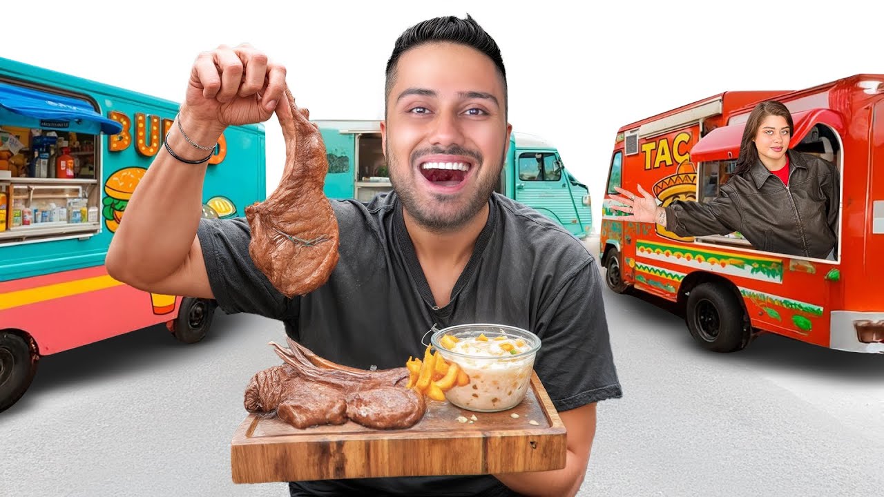 همه ی فود تراک های کانادا رو ‌تست کردیم!! Eating At Random Food Trucks