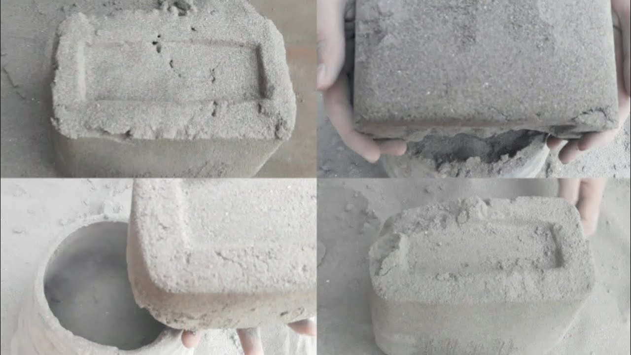 ASMR pure sand dusty dry floor crumbling+Upside down clay pot crumbles👌delicious satisfying treat