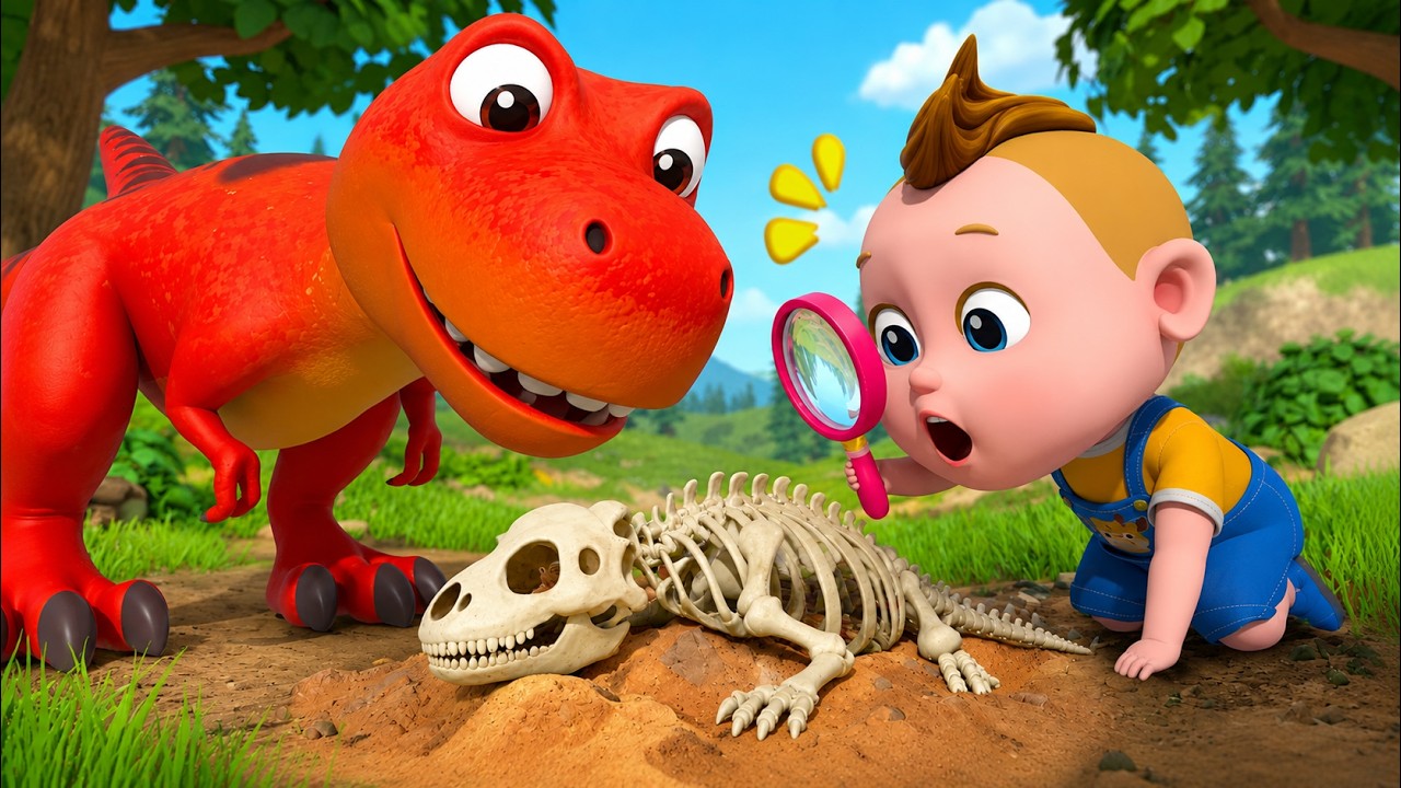 Dinosaur Stories for Kids | Dinosaurs Become Alive! | T-rex 🦖| Super Sumo Nursery Rhymes & Kids Song