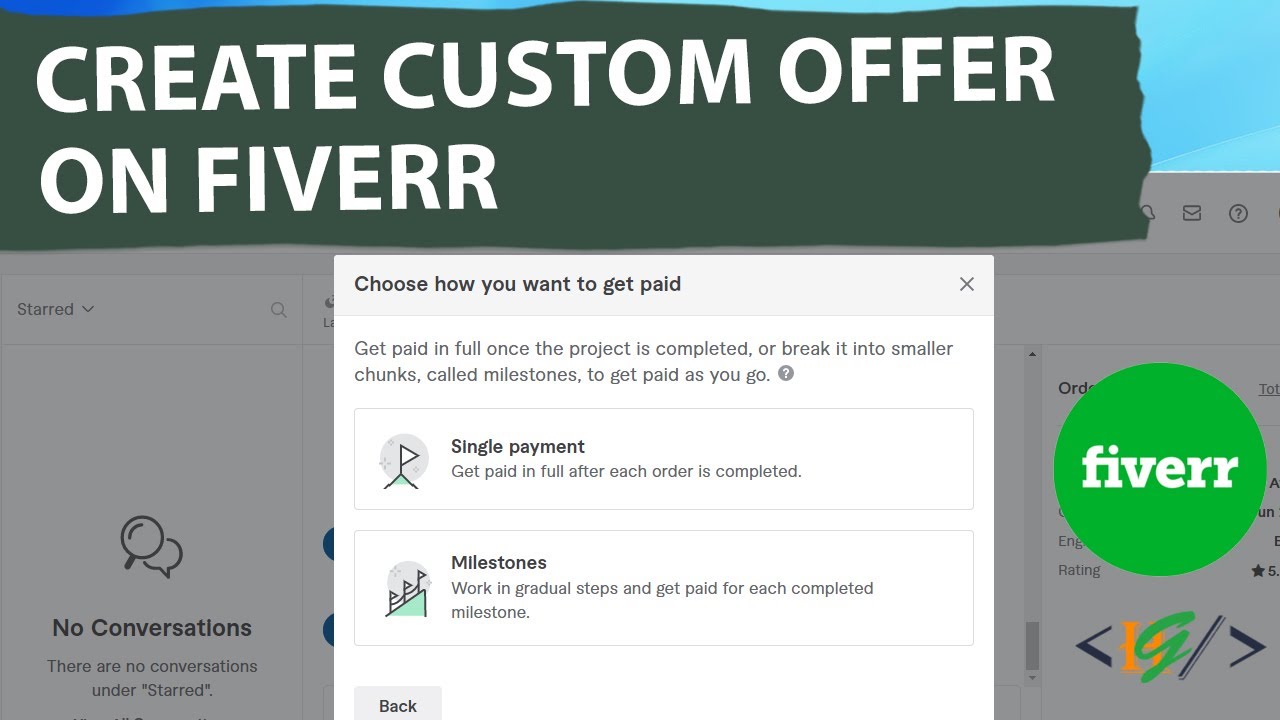 How to Send Custom Offer on Fiverr | Create Offers For Single Payment & Milestone Order