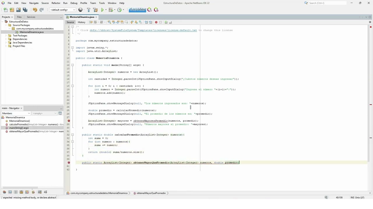Estructura de Datos con Java: Memoria Din&aacute;mica