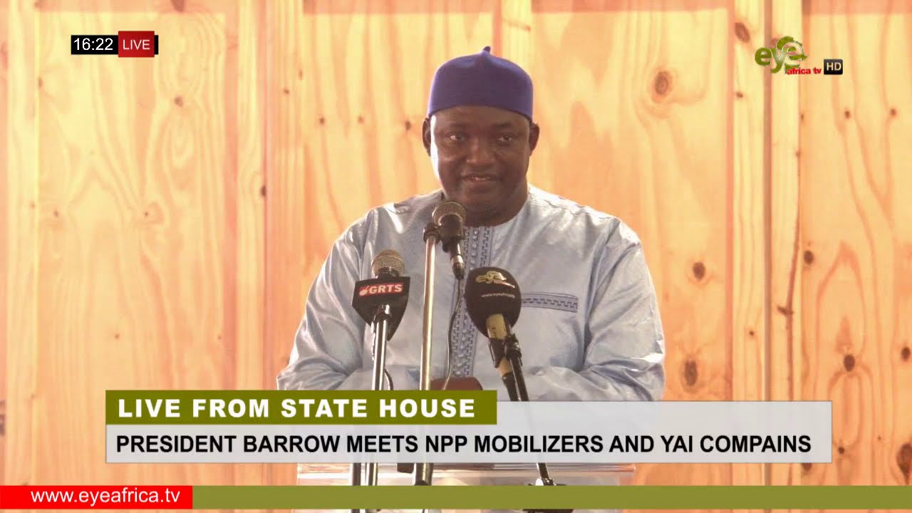 Full Speech of President Barrow during his meeting with Mobilizers and Yai Compains at State House